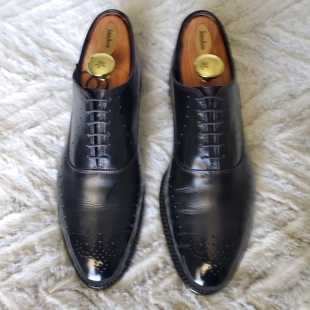 Allen Edmonds Black Weybridge Oxfords Size 10D